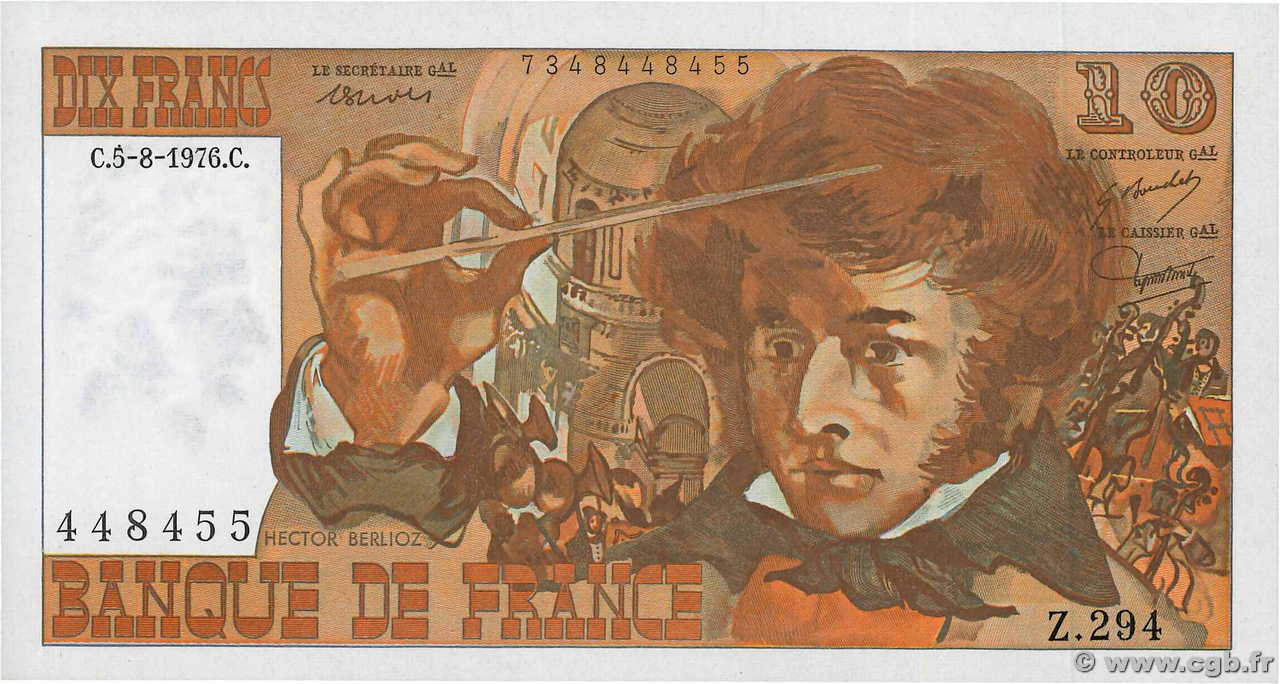 10 Francs BERLIOZ FRANCE 1976 F.63.20 SPL+