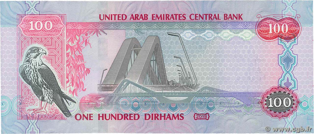 100 Dirhams UNITED ARAB EMIRATES 2018 P New B84 0409 Banknotes