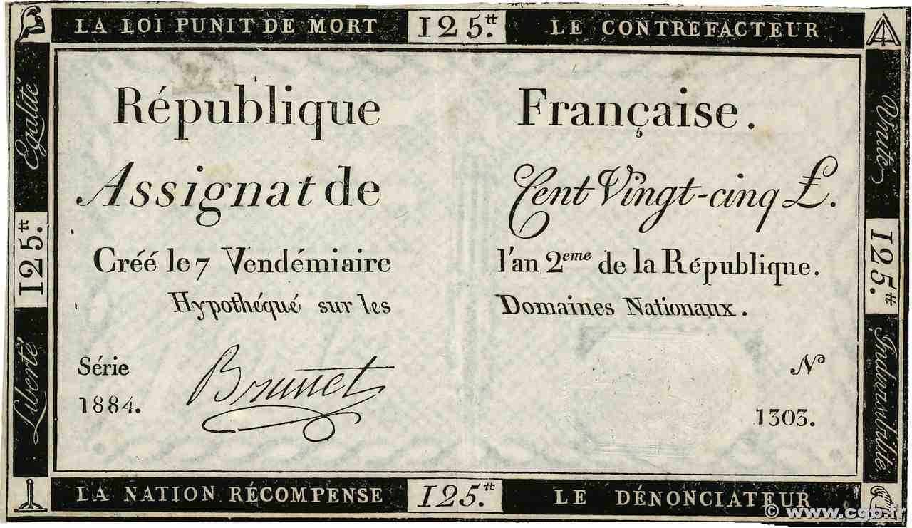 125 Livres FRANCIA 1793 Ass.44a MBC