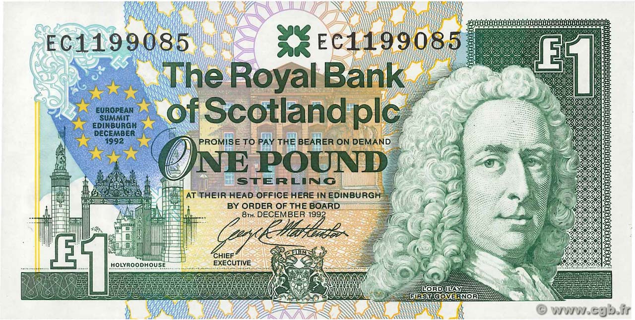 1 Pound SCOTLAND  1992 P.356a UNC