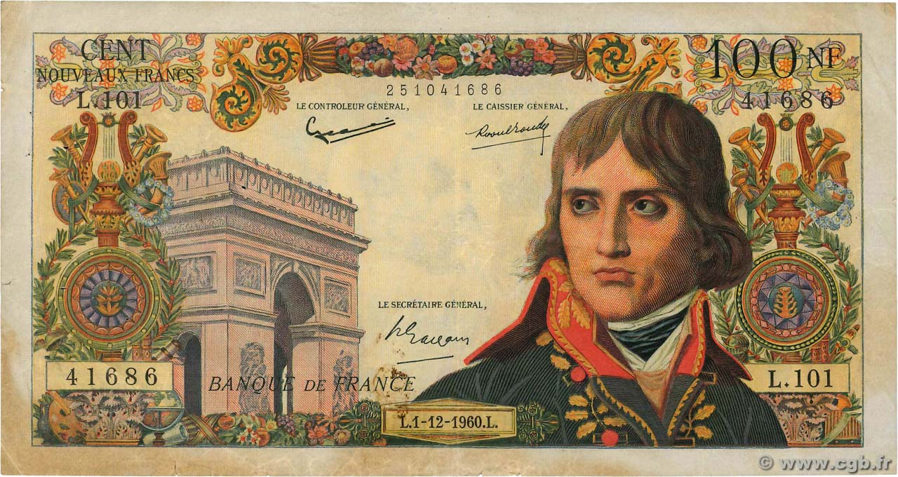 100 Nouveaux Francs BONAPARTE FRANCE 1960 F.59.09 TB