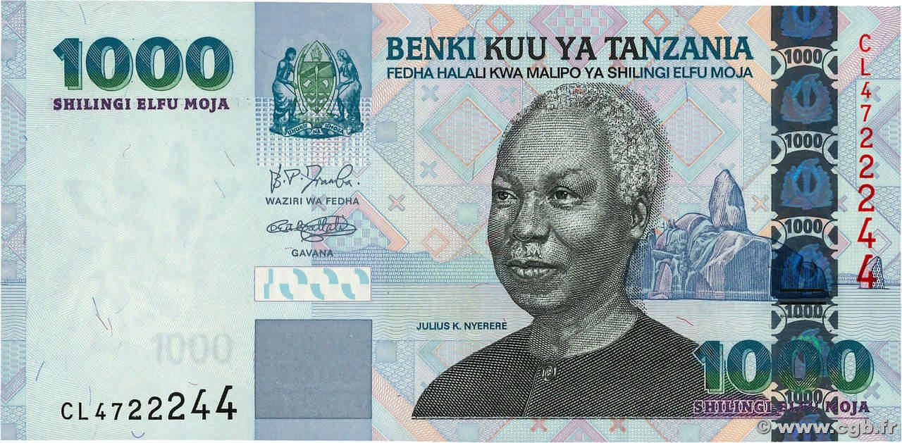 1000 Shilingi TANZANIE 2006 P.36b pr.NEUF