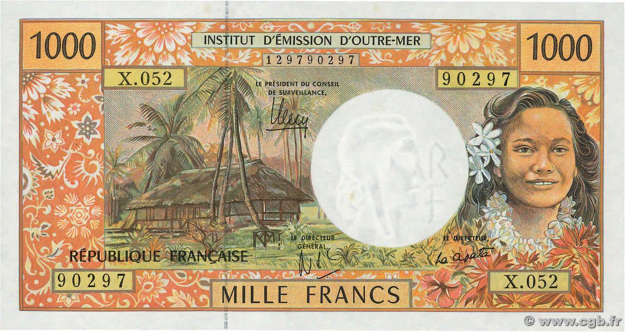 1000 Francs POLYNESIA, FRENCH OVERSEAS TERRITORIES  2010 P.02m UNC-
