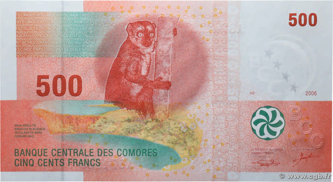 500 Francs COMORE 2006 P.15a q.FDC