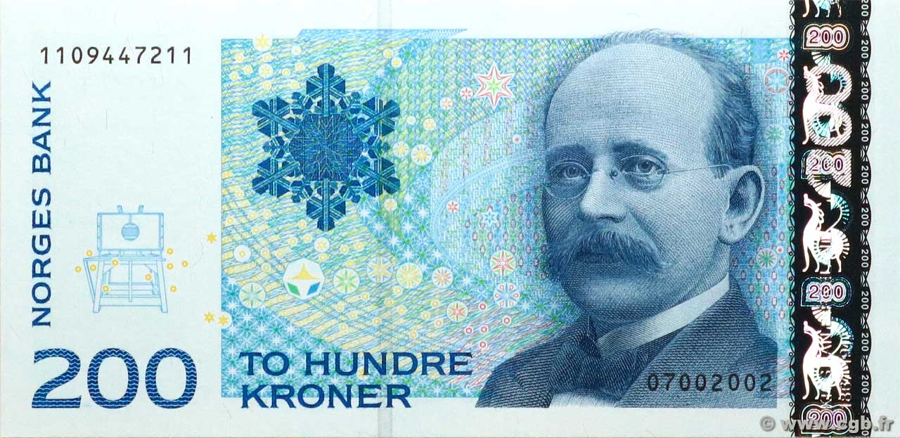 200 Kroner NORVÈGE 2002 P.50a NEUF