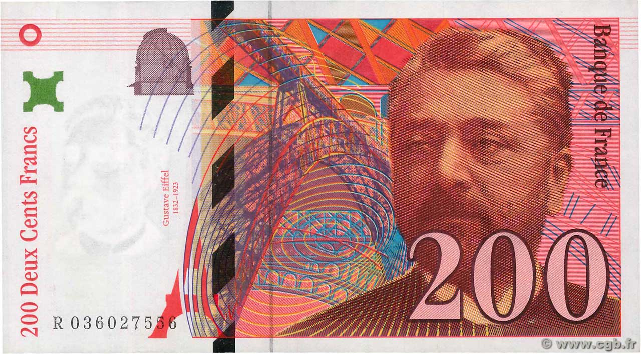 200 Francs EIFFEL FRANCE 1996 F.75.02 SUP