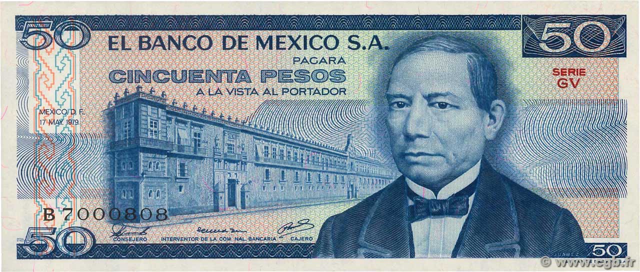 50 Pesos MEXIQUE 1979 P.067b NEUF