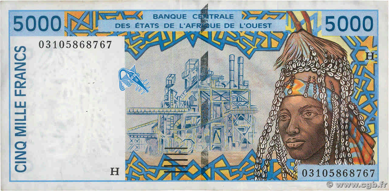 5000 Francs ÉTATS DE L AFRIQUE DE L OUEST  2003 P.613Hl TTB