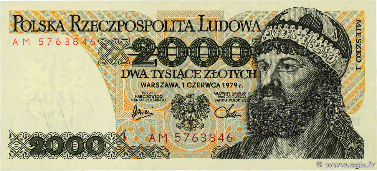 2000 Zlotych POLOGNE 1979 P.147b NEUF