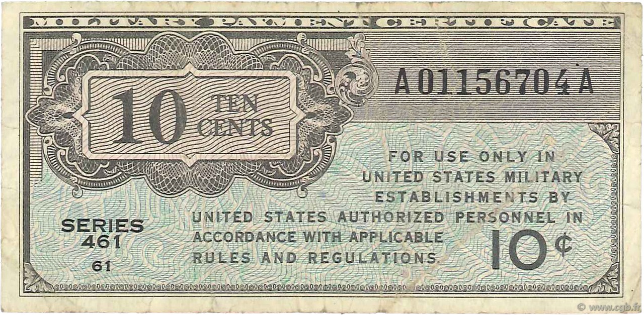 10 Cents ÉTATS-UNIS D AMÉRIQUE  1946 P.M002 TTB