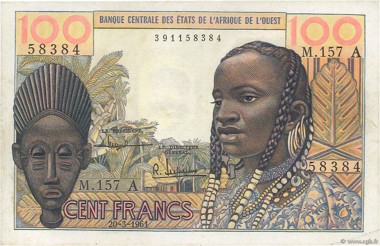100 Francs ÉTATS DE L AFRIQUE DE L OUEST  1961 P.101Ab SUP