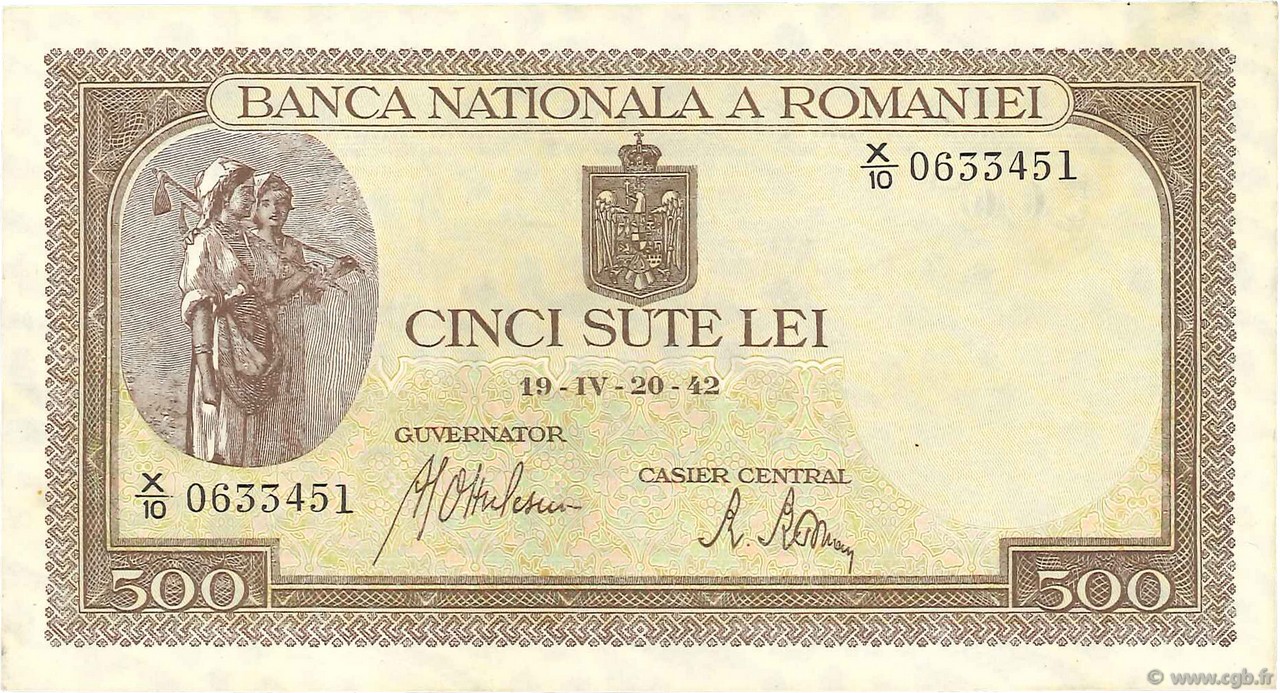 500 Lei ROUMANIE  1942 P.051a SPL