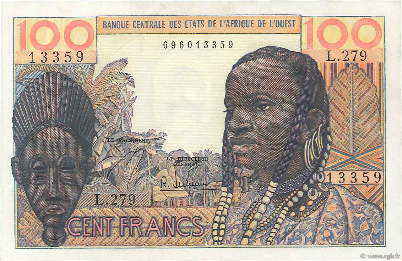100 Francs ÉTATS DE L AFRIQUE DE L OUEST  1966 P.002b pr.NEUF