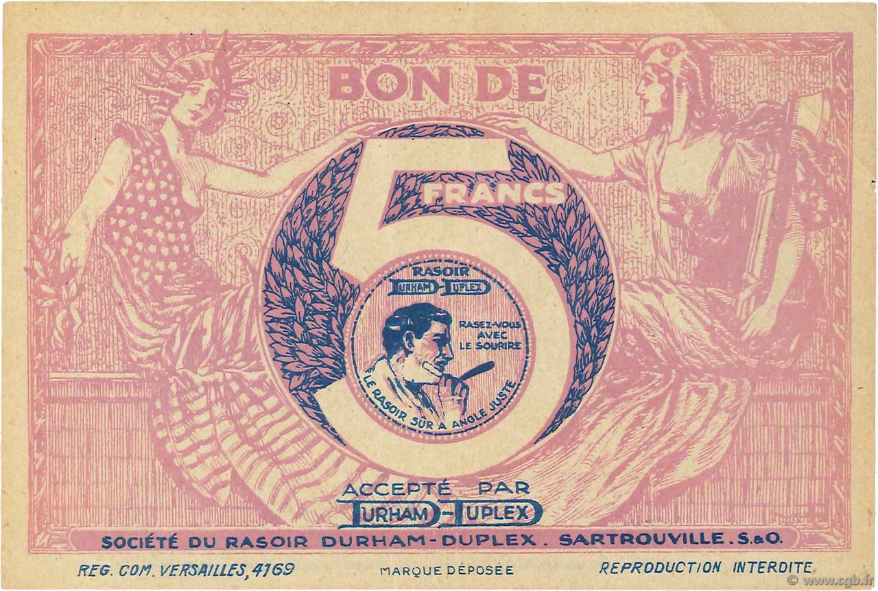 5 Francs FRANCE regionalism and miscellaneous  1930  VF+