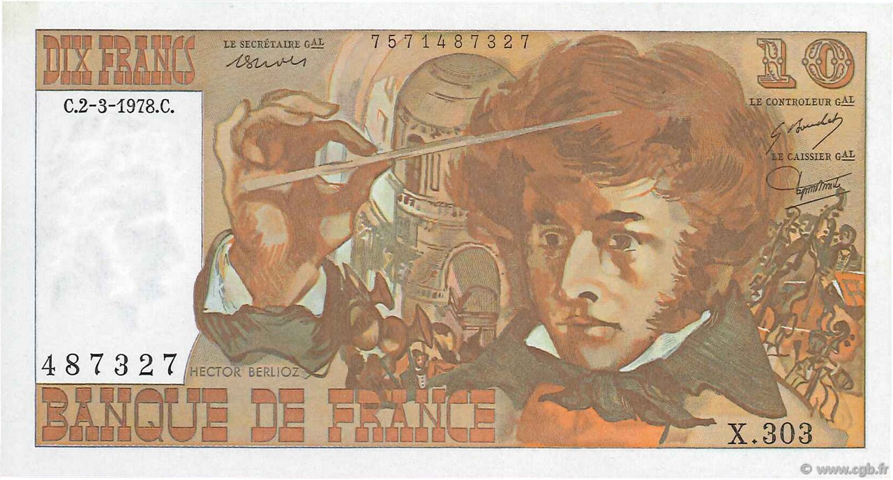 10 Francs BERLIOZ FRANCE  1978 F.63.23 pr.NEUF