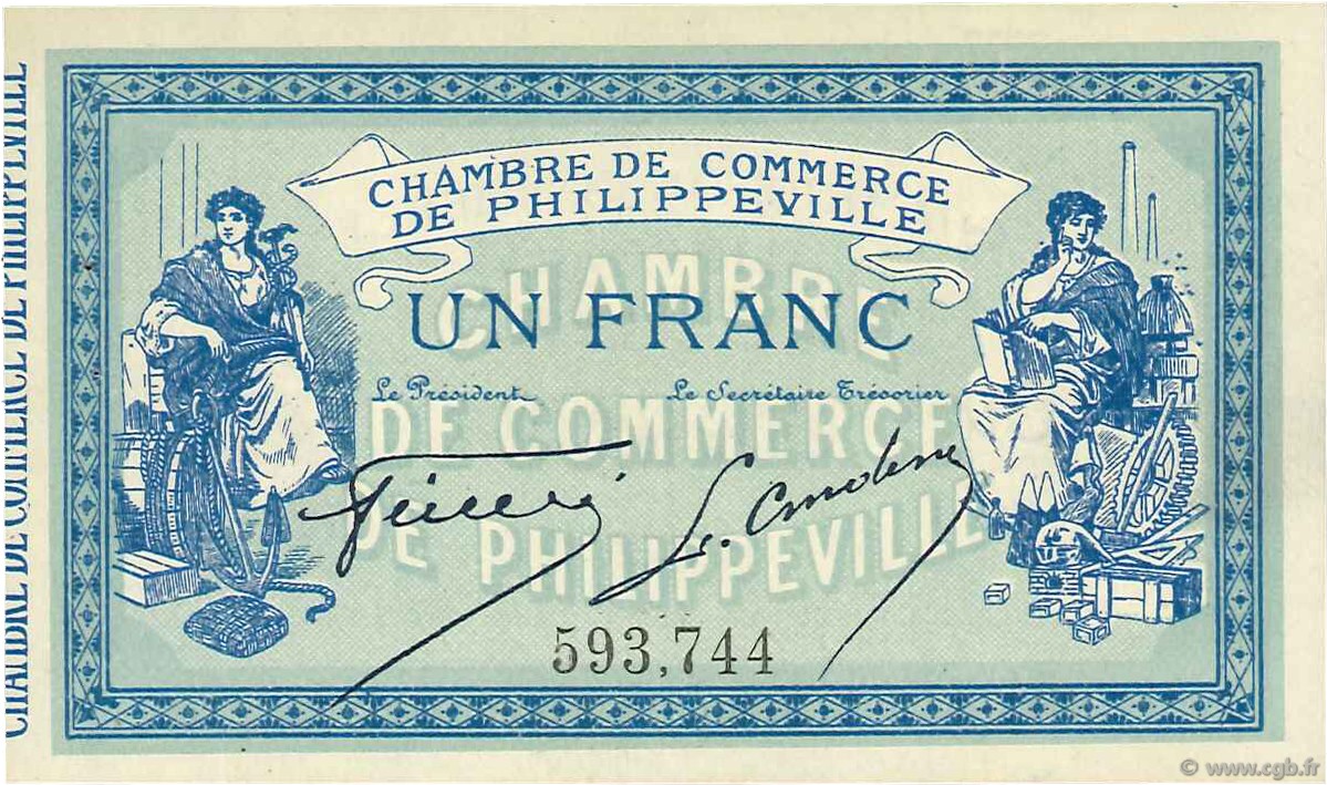 1 Franc ALGÉRIE Philippeville 1914 JP.142.06 SPL+
