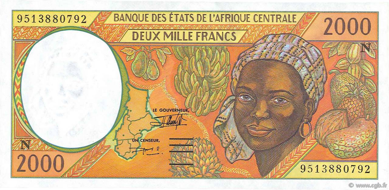 2000 Francs ÉTATS DE L AFRIQUE CENTRALE  1995 P.503Nc pr.NEUF