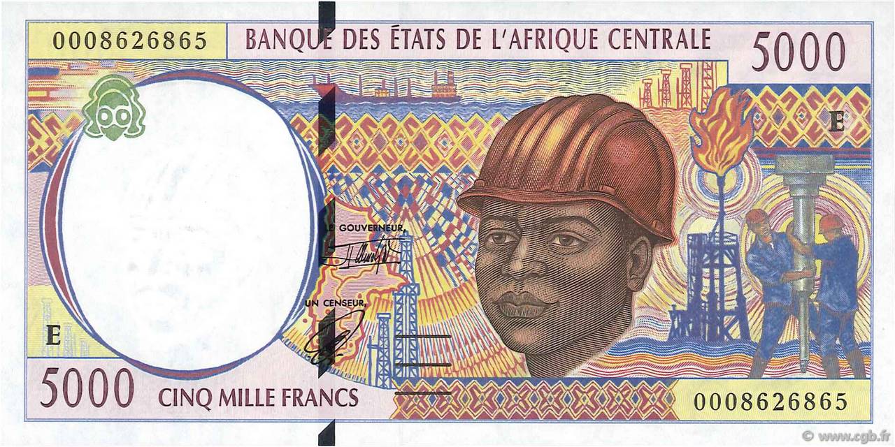 5000 Francs ÉTATS DE L AFRIQUE CENTRALE  2000 P.204Ef NEUF