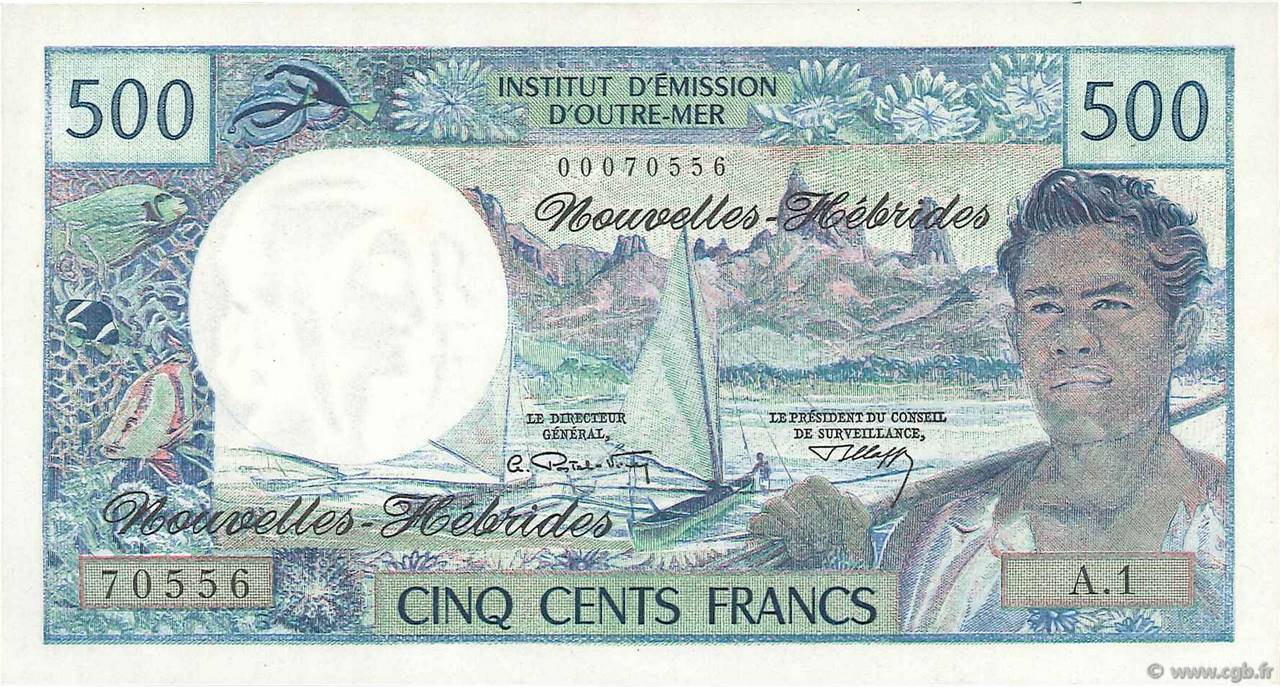 500 Francs NEW HEBRIDES  1970 P.19a UNC