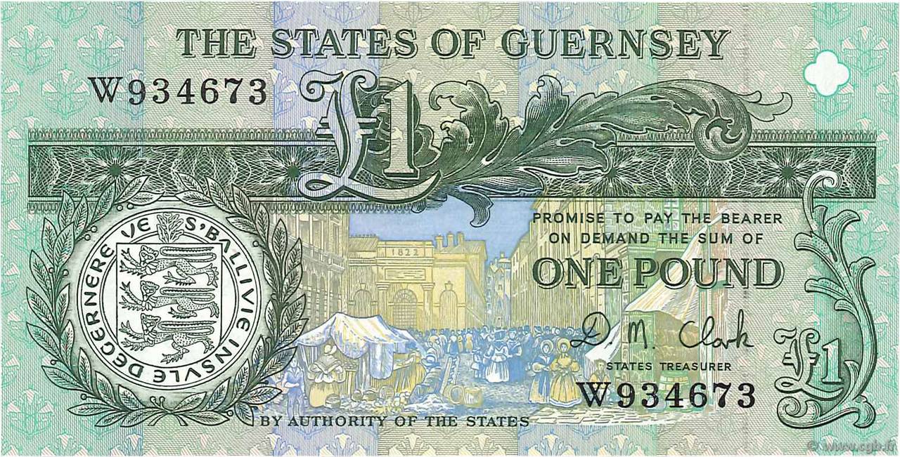 1 Pound GUERNSEY  1991 P.52c UNC