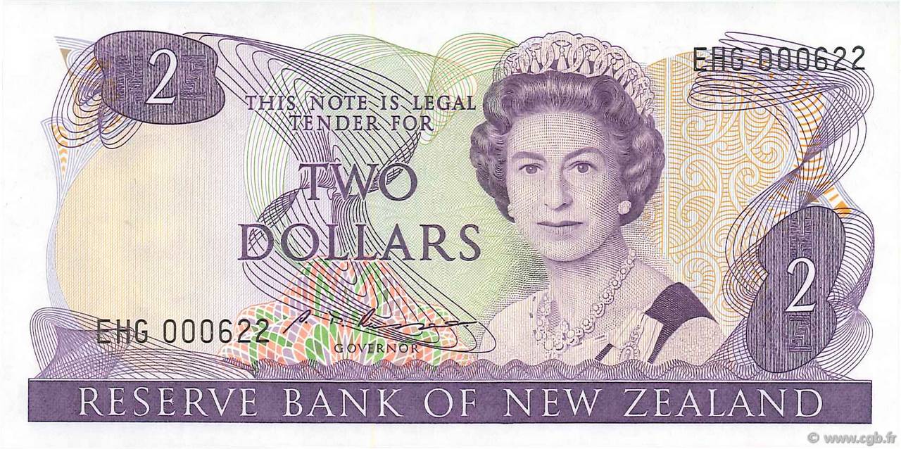 2 Dollars NOUVELLE-ZÉLANDE  1985 P.170b NEUF