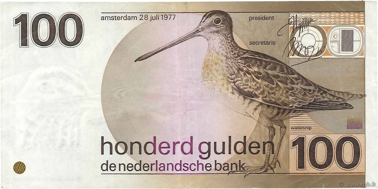100 Gulden PAYS-BAS  1977 P.097a TTB