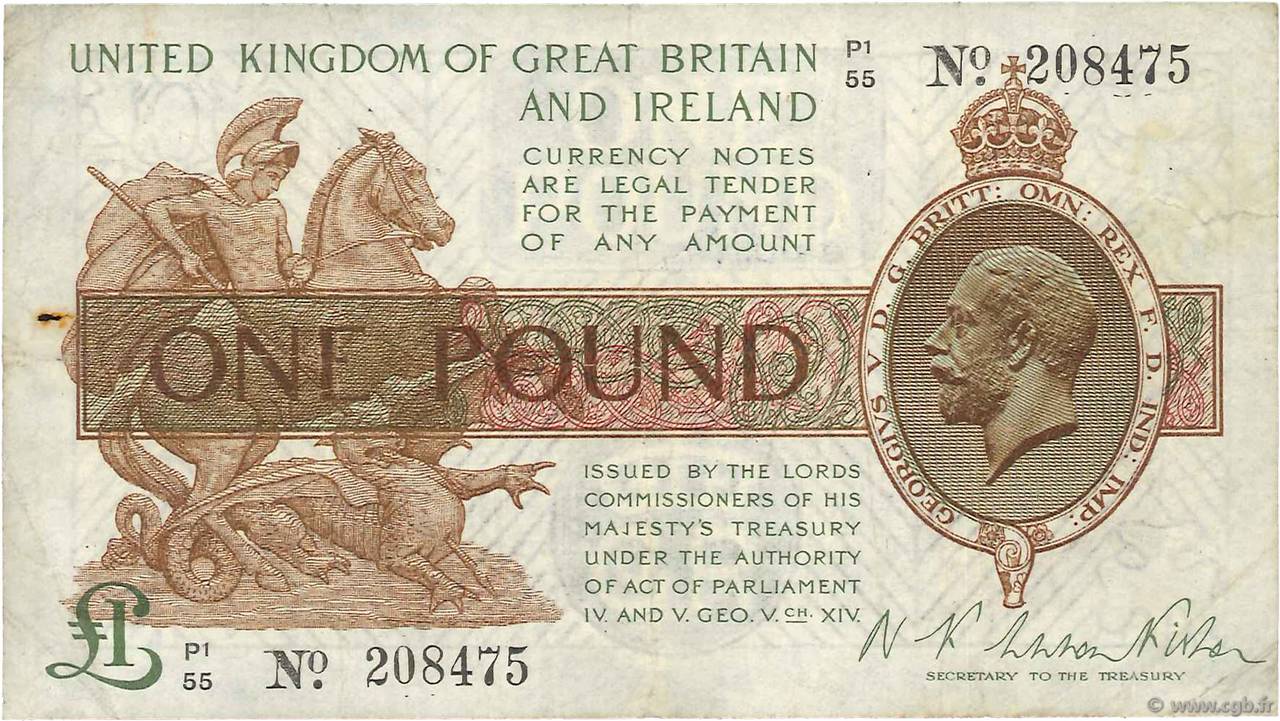 1 Pound ANGLETERRE  1928 P.359a TB