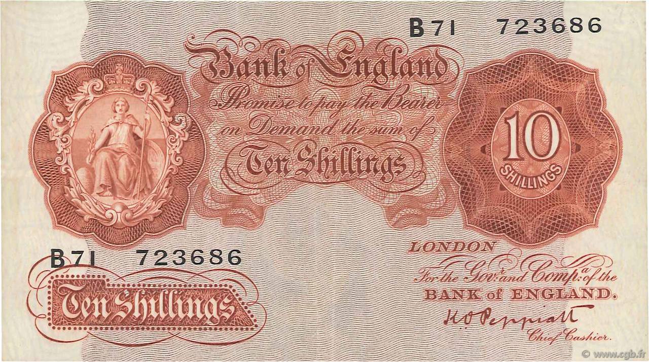 10 Shillings ANGLETERRE  1934 P.362c TTB+