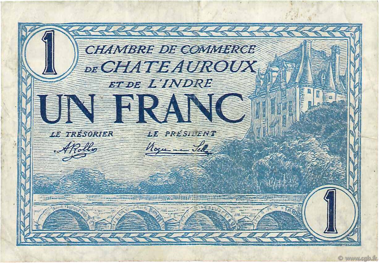 1 Franc FRANCE Regionalismus und verschiedenen Chateauroux 1920 JP.046.26 S