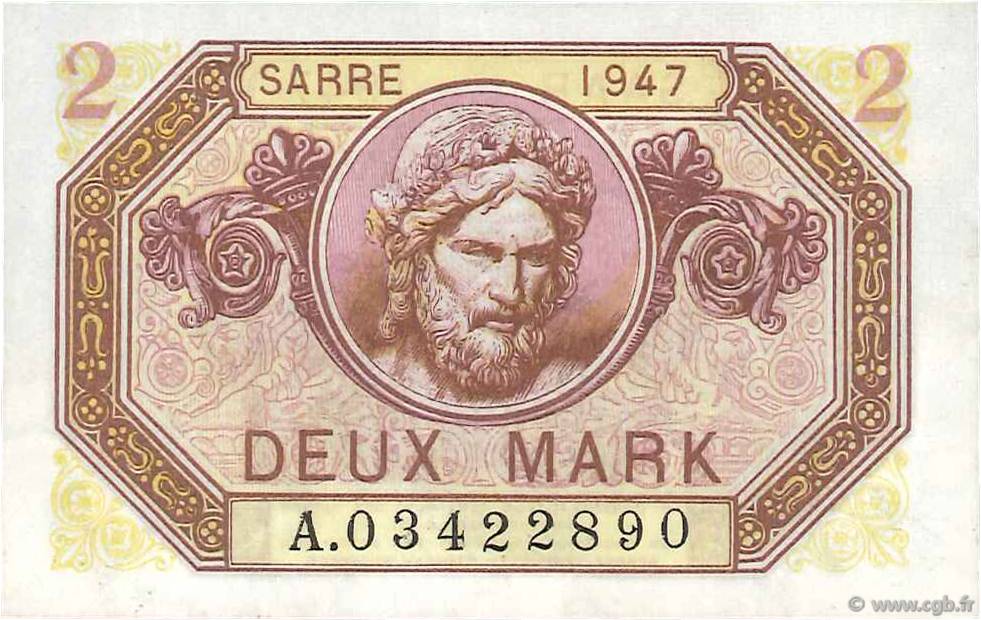 2 Mark SARRE FRANCIA 1947 VF.45.01 q.FDC