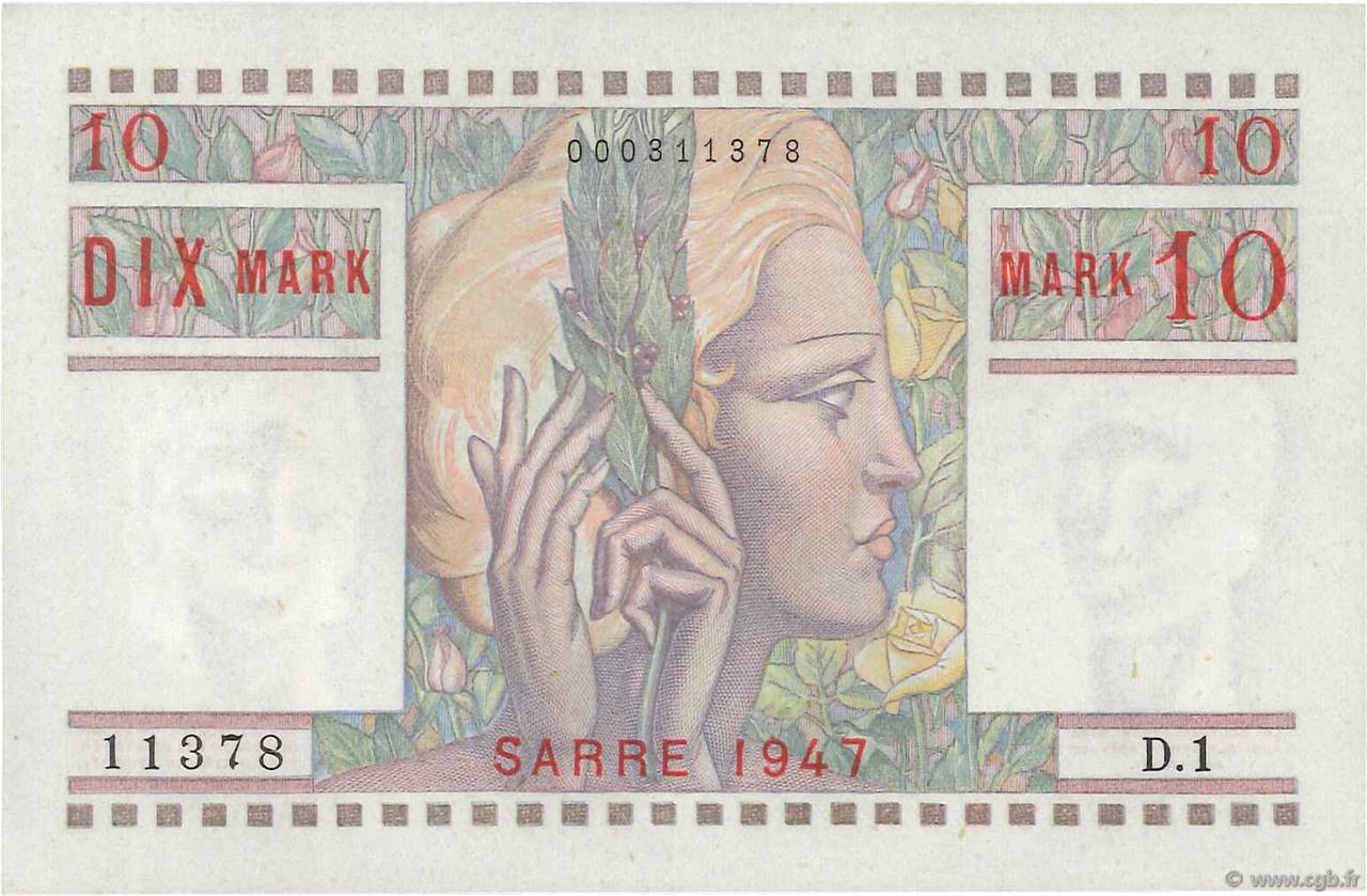 10 Mark SARRE FRANCE 1947 VF.47.01 pr.NEUF