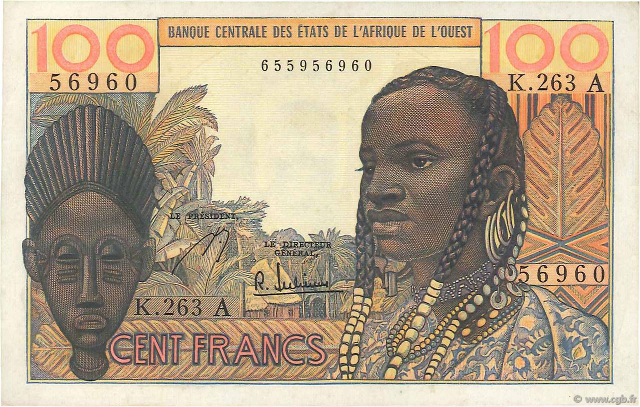 100 Francs ÉTATS DE L AFRIQUE DE L OUEST  1966 P.101Ag SUP