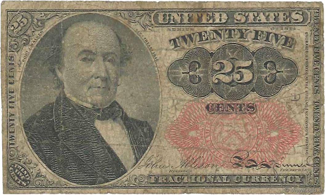 25 Cents STATI UNITI D AMERICA  1874 P.123 B