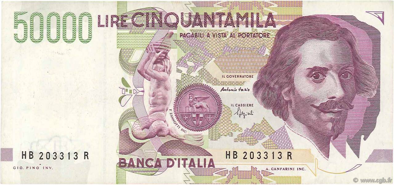 50000 Lire ITALIA  1992 P.116b MBC
