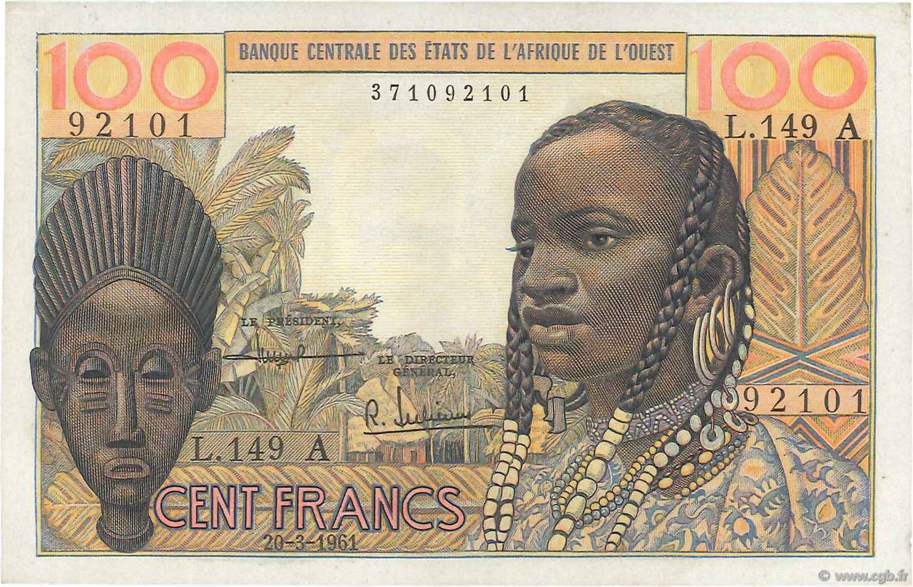 100 Francs ÉTATS DE L AFRIQUE DE L OUEST  1961 P.101Ab SPL