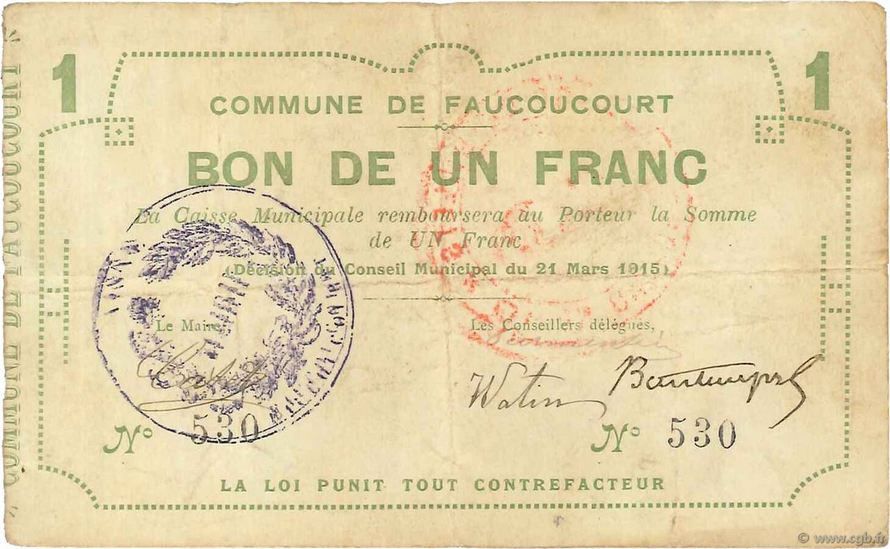 1 Franc FRANCE régionalisme et divers  1915 JP.02-0776 TB
