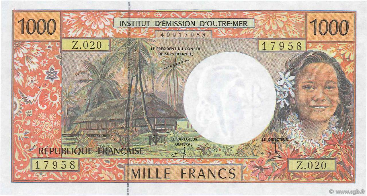 1000 Francs POLYNÉSIE, TERRITOIRES D OUTRE MER  1996 P.02e NEUF