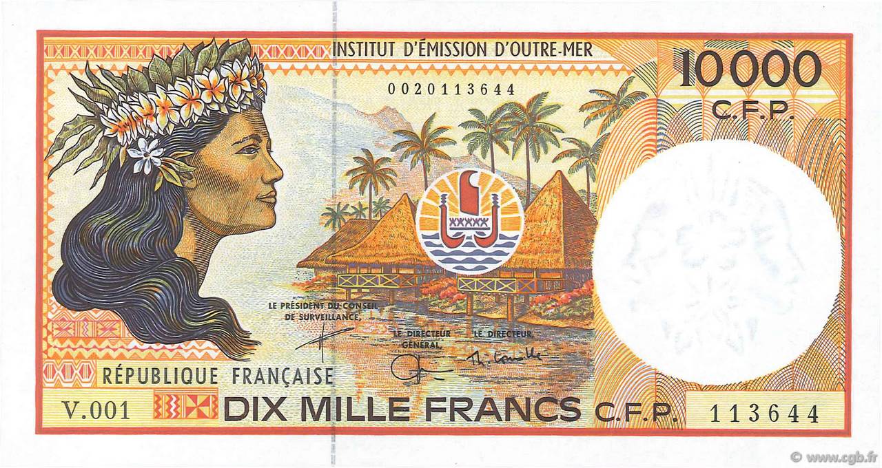 10000 Francs POLYNÉSIE, TERRITOIRES D OUTRE MER  2002 P.04b pr.NEUF