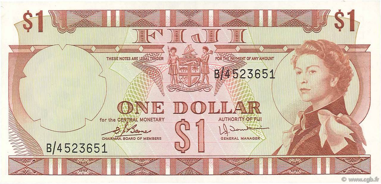 1 Dollar FIDJI  1974 P.071b pr.NEUF