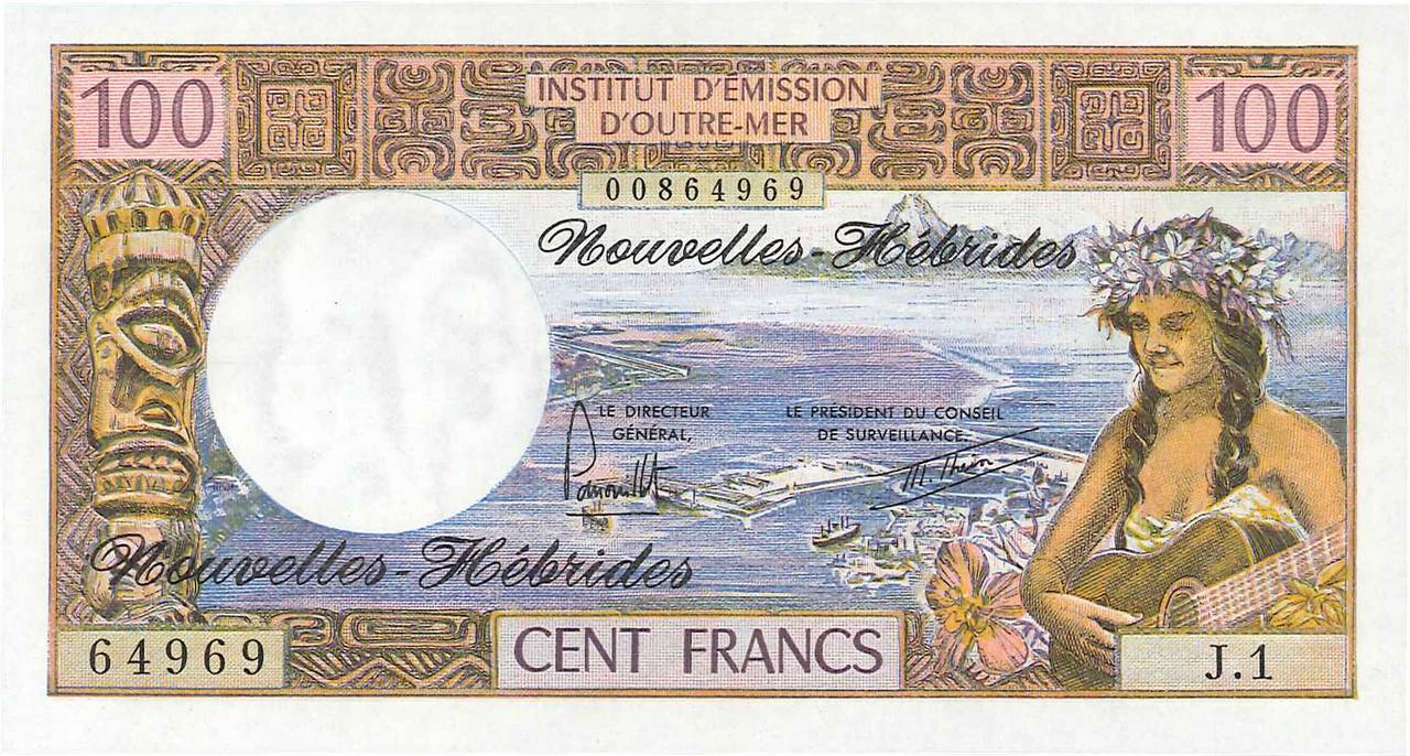 100 Francs NOUVELLES HÉBRIDES  1977 P.18d NEUF