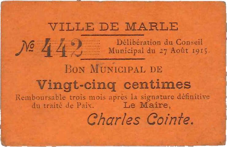 25 Centimes FRANCE régionalisme et divers  1915 JP.02-2649 SUP+