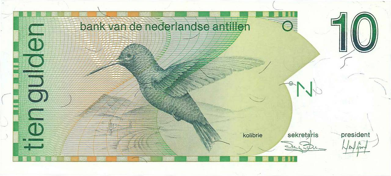 10 Gulden NETHERLANDS ANTILLES 1986 P.23a UNC