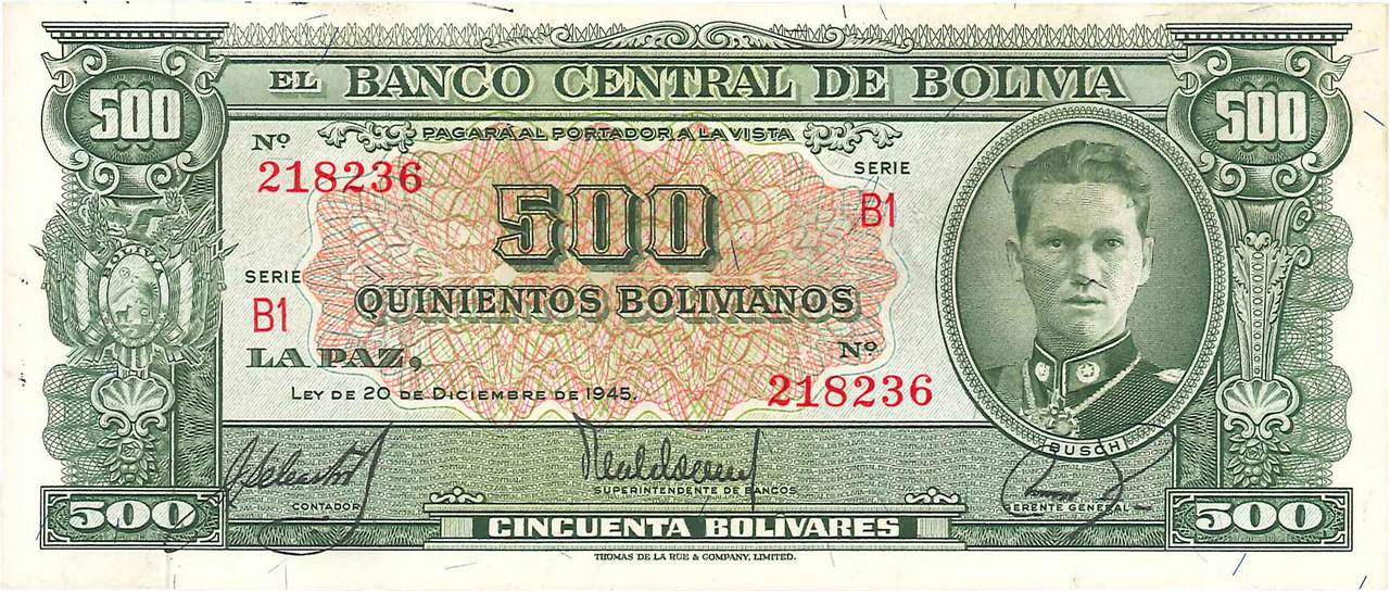 500 Bolivianos BOLIVIE  1945 P.148 pr.NEUF
