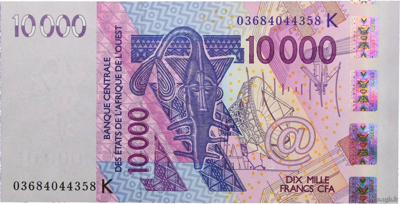 10000 Francs ÉTATS DE L AFRIQUE DE L OUEST  2003 P.718Ka NEUF