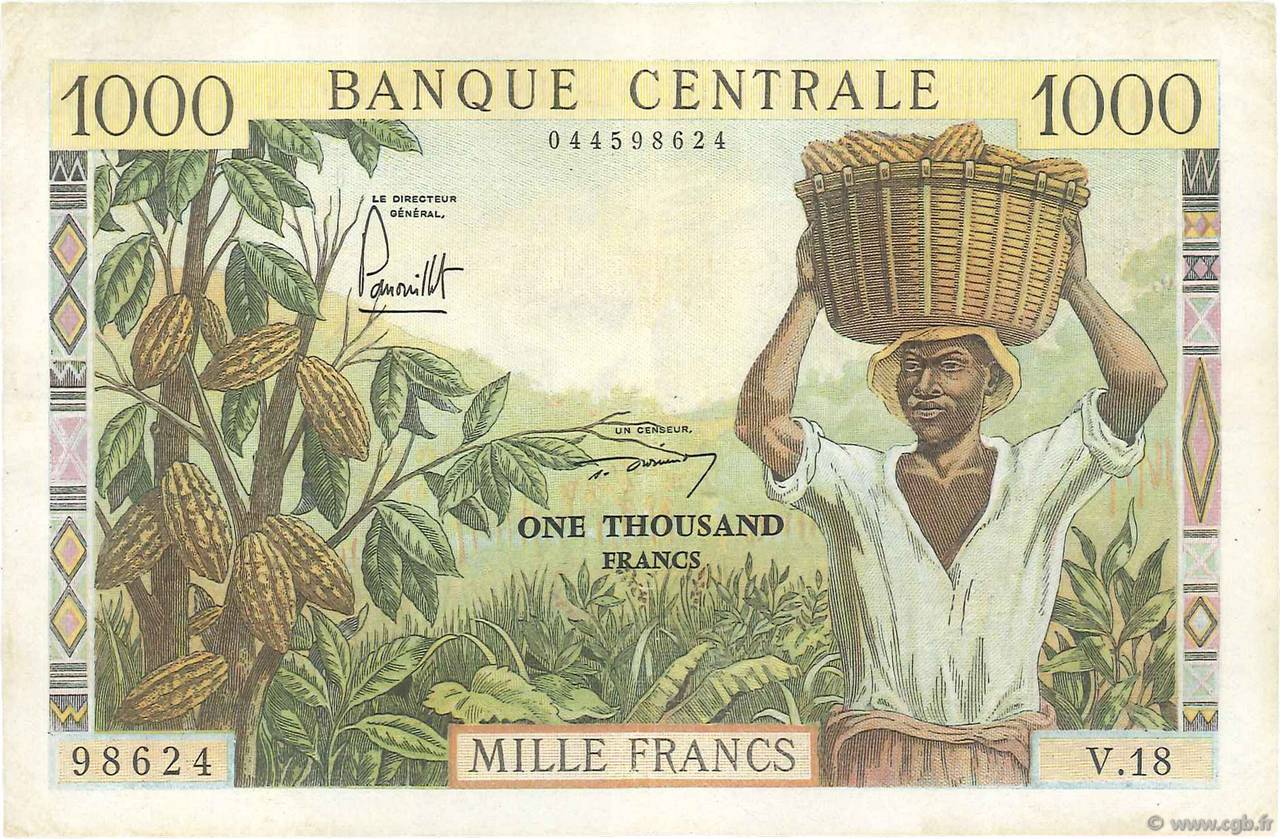 1000 Francs CAMEROUN  1962 P.12a TB