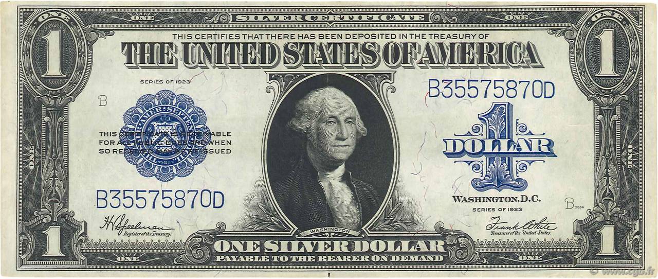 1 Dollar STATI UNITI D AMERICA  1923 P.342 SPL