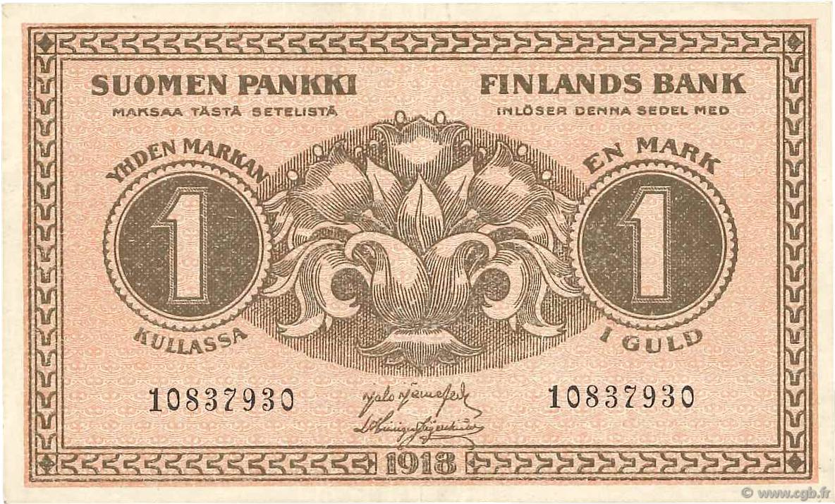 1 Markka FINLAND  1918 P.035 XF