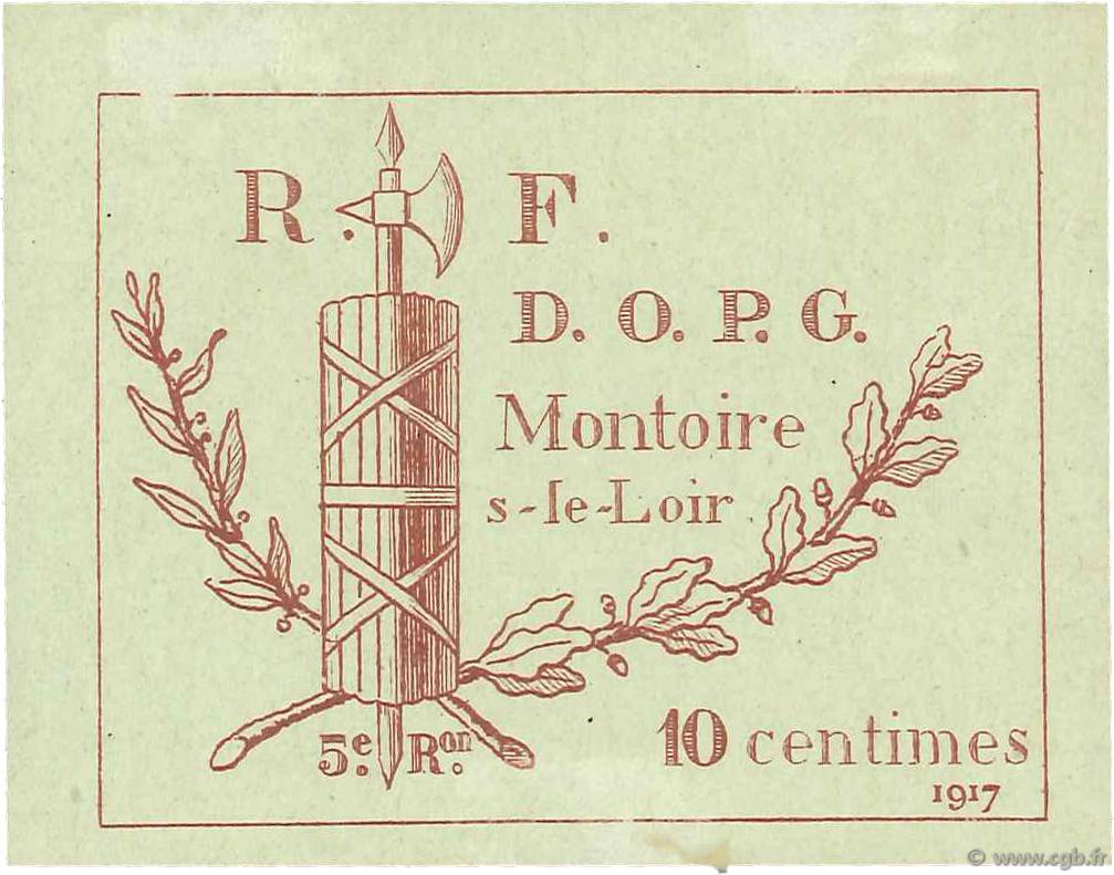 10 Centimes FRANCE regionalismo y varios  1917 JPNEC.41.09 SC