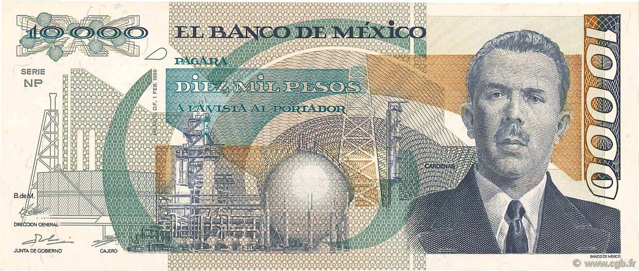 10000 Pesos MEXIQUE  1988 P.090b SPL