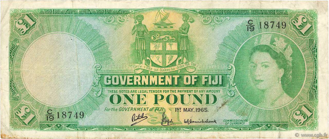 1 Pound FIYI  1965 P.053g BC a MBC